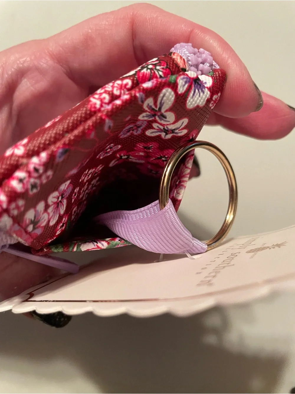 Simply Southern Floral ID Wallet Card Holder - Pink Burgundy NWT